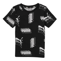 Vêtements Garçon T-shirts manches courtes Puma PUMA POWER AOP TEE Noir