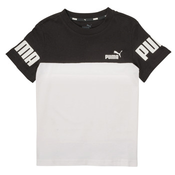 Vêtements Garçon T-shirts manches courtes Puma PUMA POWER TEE Noir / Blanc