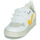 Chaussures Fille Baskets basses Veja SMALL V-10 VELCRO Blanc / Rose / Doré