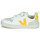 Chaussures Enfant Baskets basses Veja SMALL V-10 VELCRO Blanc / Jaune 