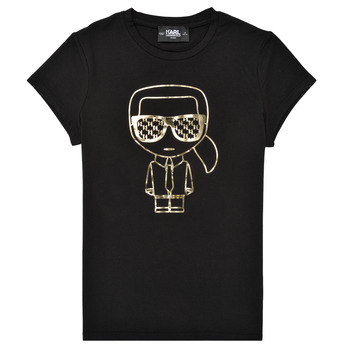 Vêtements Fille T-shirts manches courtes Karl Lagerfeld UNVEDIFE Noir