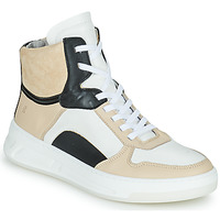 Chaussures Femme Baskets montantes Bronx OLD-COSMO Blanc / Beige / Noir