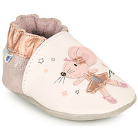 Chaussures Fille Chaussons Robeez DANCING MOUSE Blanc / Rose