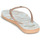 Chaussures Femme Tongs Roxy BERMUDA PRINT Blanc / Nude