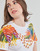Vêtements Femme T-shirts manches courtes Desigual TS_MINNEAPOLIS Blanc / Multicolore