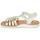 Chaussures Fille Sandales et Nu-pieds Kickers COSMETICK Blanc / Doré