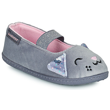 Chaussures Fille Chaussons Isotoner 99659 Gris