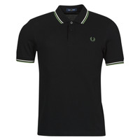 Vêtements Homme Polos manches courtes Fred Perry TWIN TIPPED FRED PERRY SHIRT Noir / Vert