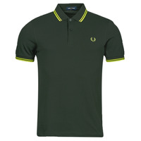 Vêtements Homme Polos manches courtes Fred Perry TWIN TIPPED FRED PERRY SHIRT Vert / Jaune