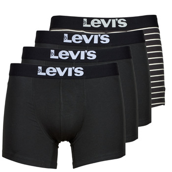 Sous-vêtements Homme Boxers Levi's SOLID BASIC X4 Noir