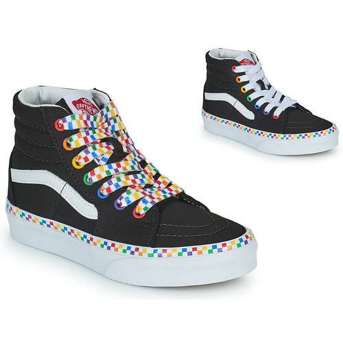 Chaussures Fille Baskets montantes Vans SK8-Hi Noir / Multicolore