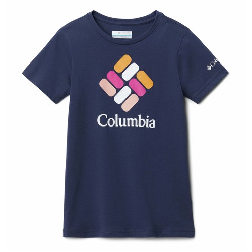 Vêtements Fille T-shirts manches courtes Columbia MISSION LAKE SS GRAPHIC SHIRT Marine