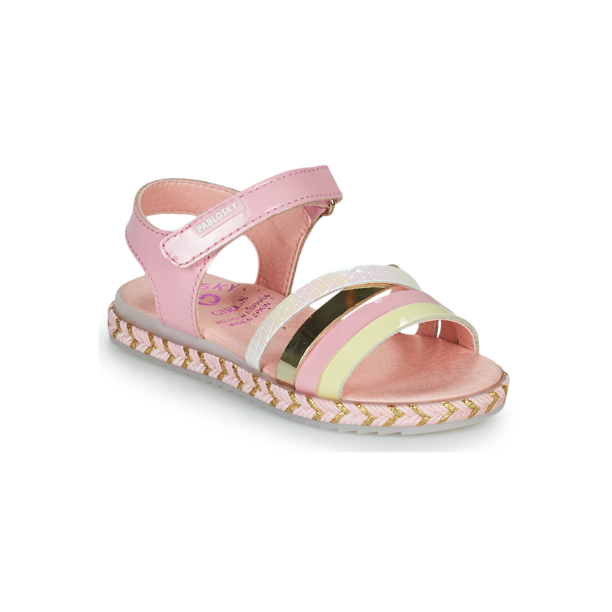 Chaussures Fille Sandales et Nu-pieds Pablosky TOMINE Rose