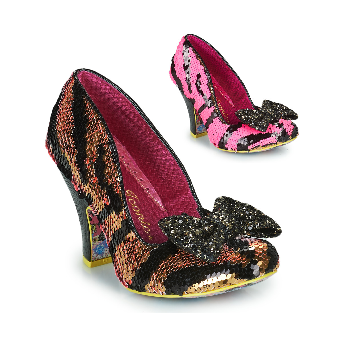 Chaussures Femme Escarpins Irregular Choice NICK OF TIME Noir / Doré