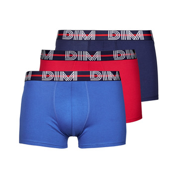 Sous-vêtements Homme Boxers DIM MIX & POWERFUL X3 Rouge / Bleu / Marine
