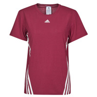 Vêtements Femme T-shirts manches courtes adidas Performance TRAIN WTR ICNS 3 Stripes T-SHIRT Bordeaux