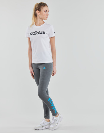 Adidas Sportswear LIN Leggings dark grey heather/app sky rush