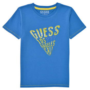 Vêtements Garçon T-shirts manches courtes Guess GEMEE Bleu