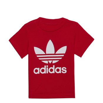 Vêtements Enfant T-shirts manches courtes adidas Originals TREFOIL TEE Rouge