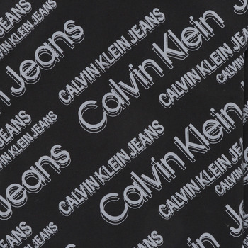 Calvin Klein Jeans SLANTED AOP LOGO RELAXED HOODIE Noir
