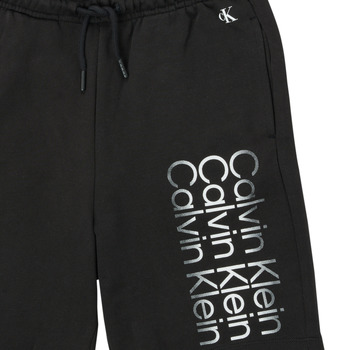 Calvin Klein Jeans INSTITUTIONAL CUT OFF LOGO SHORTS Noir