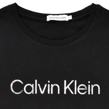 Calvin Klein Jeans INSTITUTIONAL SILVER LOGO T-SHIRT DRESS Noir