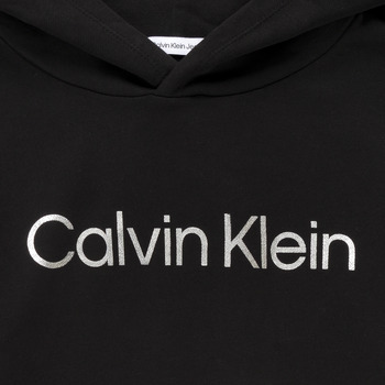 Calvin Klein Jeans INSTITUTIONAL SILVER LOGO HOODIE Noir