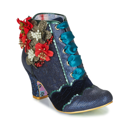 Chaussures Femme Bottines Irregular Choice Winter Blooms Bleu / Rouge
