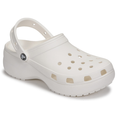 Chaussures Femme Sabots Crocs CLASSIC PLATFORM CLOG W Blanc