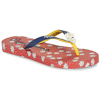 Chaussures Fille Baskets basses Pepe jeans DORSET FLOWERS Rouge / Marine