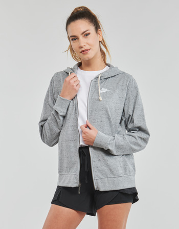 Vêtements Femme Sweats Nike Full-Zip Hoodie DK GREY HEATHER/WHITE