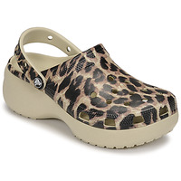 Chaussures Femme Sabots Crocs CLASSIC PLATFORM Beige / Leopard
