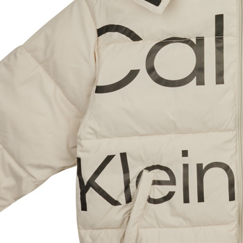 Calvin Klein Jeans BOLD INSTITUTIONAL LOGO PUFFER JACKET Blanc