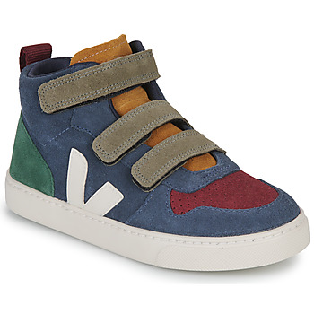 Chaussures Enfant Baskets montantes Veja SMALL V-10 MID Bleu / Vert / Rouge