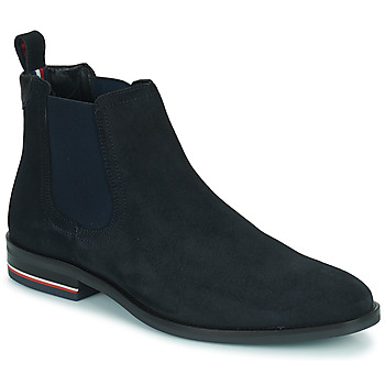 Chaussures Homme Boots Tommy Hilfiger Signature Hilfiger Suede Chelsea Marine