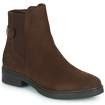 Tommy Hilfiger Coin Suede Flat Boot Marron