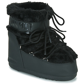 Chaussures Femme Bottes de neige Moon Boot MOON BOOT ICON LOW FAUX FUR Noir