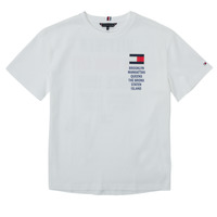Vêtements Garçon T-shirts manches courtes Tommy Hilfiger KB0KB07599-YBR Blanc