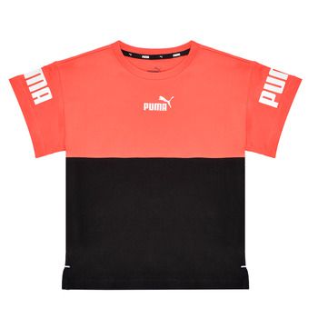 Vêtements Fille T-shirts manches courtes Puma PUMA POWER COLORBLOCK TEE Noir / Orange