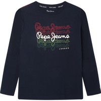 Vêtements Garçon T-shirts manches longues Pepe jeans RAMONE LS Marine