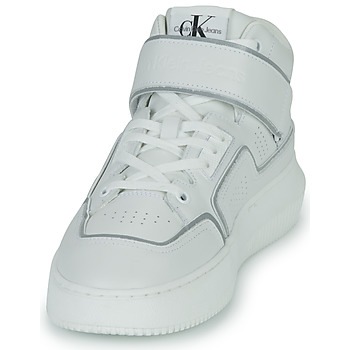 Calvin Klein Jeans CHUNKY CUPSOLE LACEUP MID M Blanc / Argent