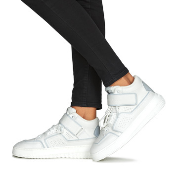 Calvin Klein Jeans CHUNKY CUPSOLE LACEUP MID M Blanc / Argent