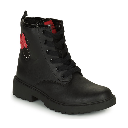 Chaussures Fille Boots Geox J CASEY GIRL C Noir / Rouge