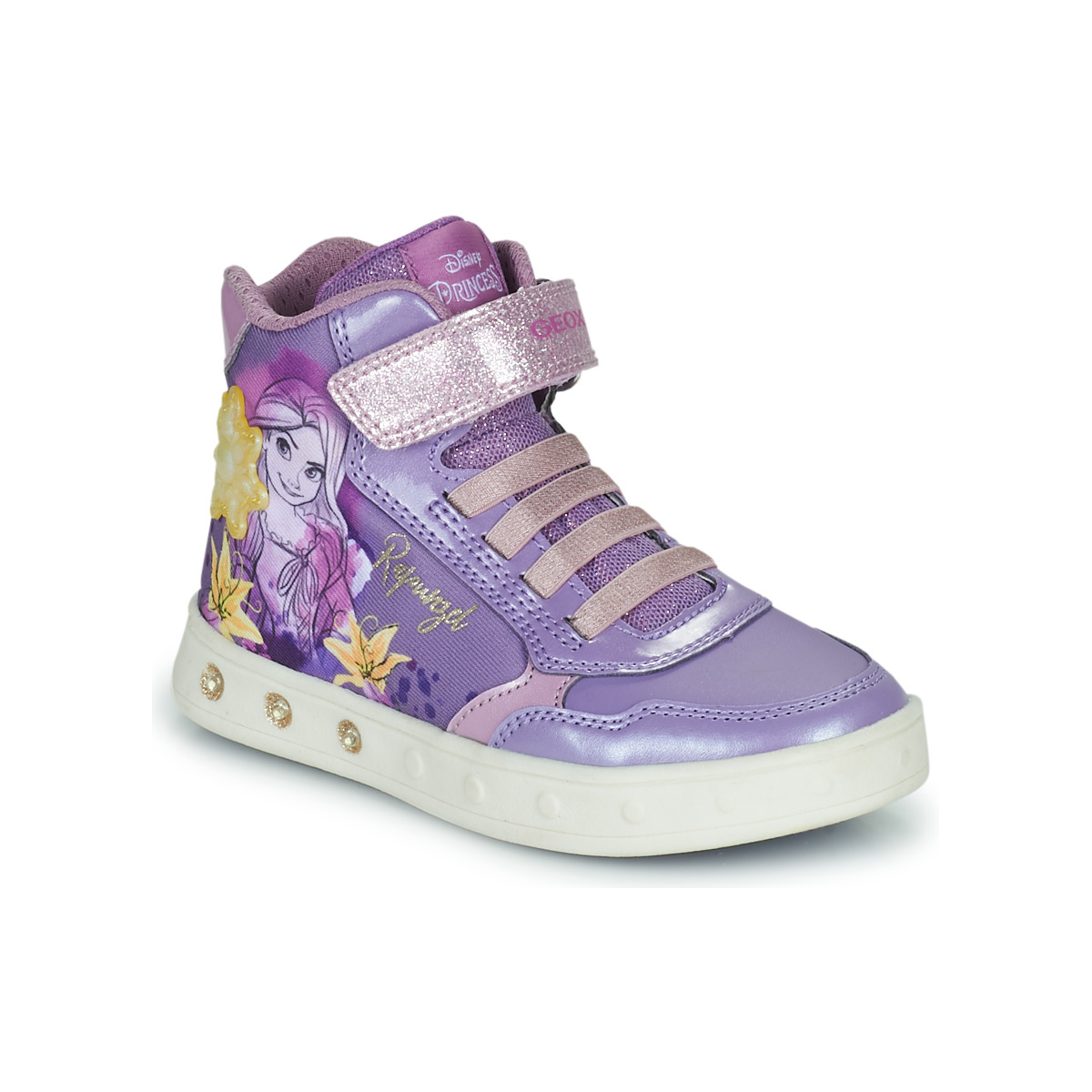 Chaussures Fille Baskets montantes Geox J SKYLIN GIRL G Violet