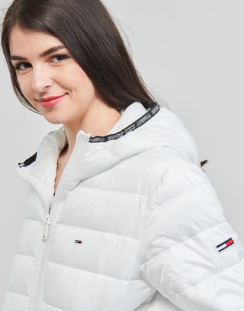 Tommy Jeans TJW QUILTED TAPE HOODED JACKET Blanc
