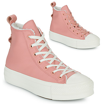 Chaussures Femme Baskets montantes Converse Chuck Taylor All Star Lift Cozy Utility Hi Rose