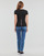 Vêtements Femme T-shirts manches courtes Emporio Armani EA7 8NTT66 Noir / Logo Irisé Arc En Ciel