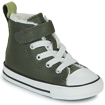 Chaussures Enfant Baskets montantes Converse Chuck Taylor All Star 1V Lined Leather Hi Vert