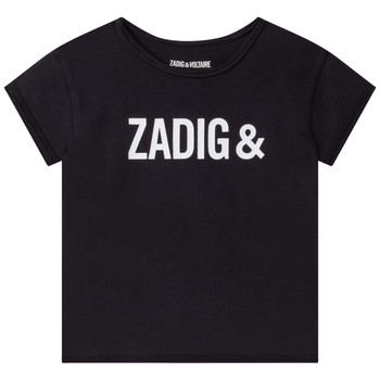 Vêtements Fille T-shirts manches courtes Zadig & Voltaire X15369-09B Noir