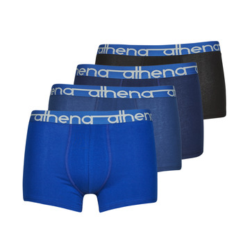 Sous-vêtements Homme Boxers Athena EASY JEAN X4 Noir / Bleu